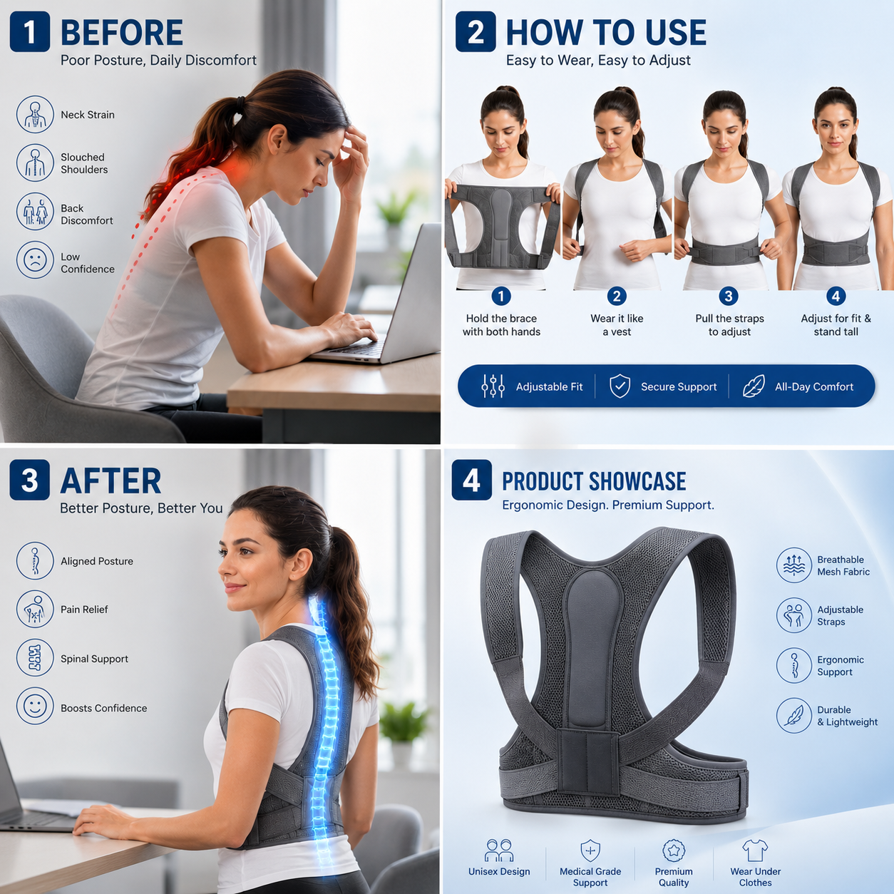 Posture Corrector Belt for Men & Women